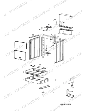 Взрыв-схема комплектующей Husqvarna Electrolux QSP6131-1W - Схема узла H10 Chassis